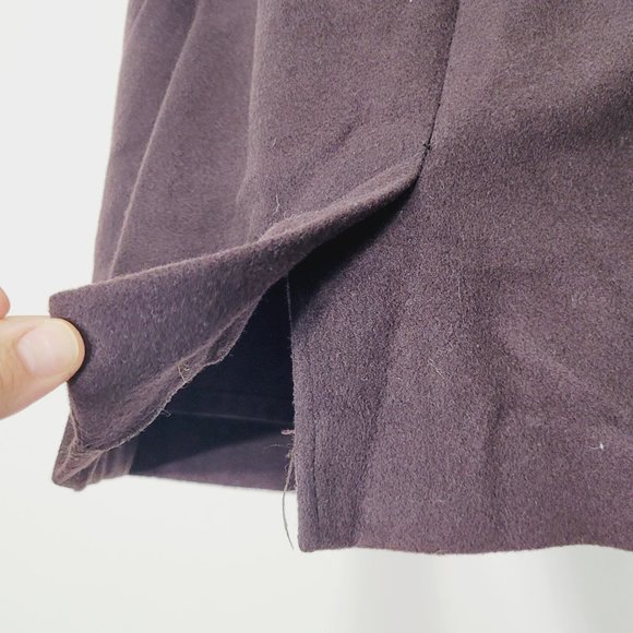 San Francisco Women Vintage Wool Cashmere Blend Eggplant Pruple Skirts Size 7 - Picture 6 of 12